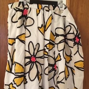 Lane Bryant Bold Floral Print Skirt